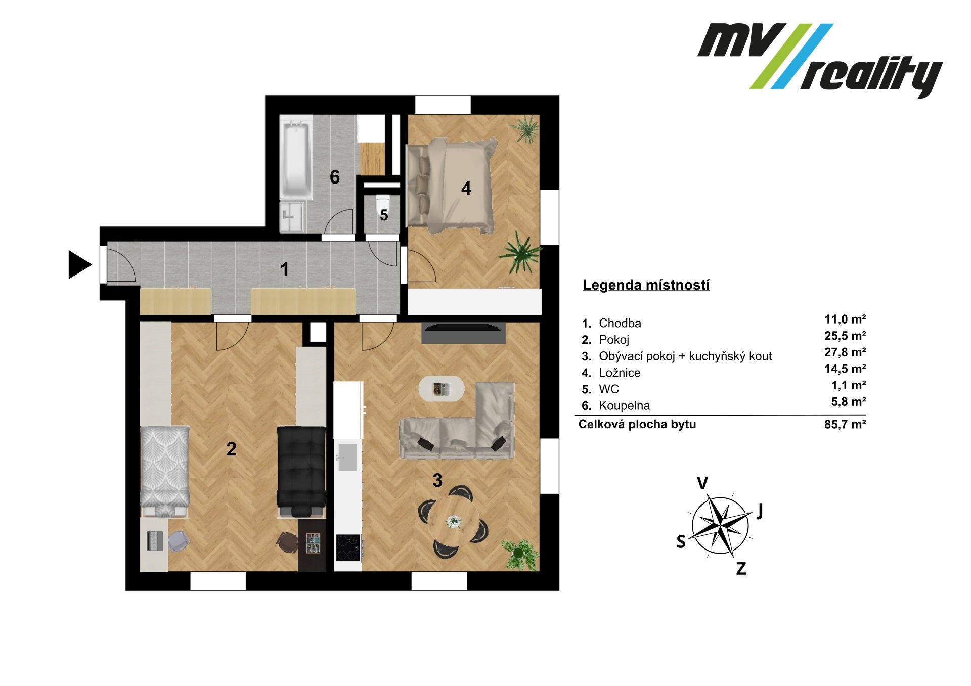 3+kk Planek_1609_2D vizualizace