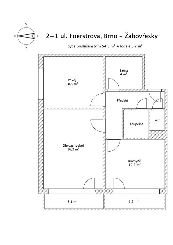 2+1 Z?abovr?esky Foerstrova - pu?dorys