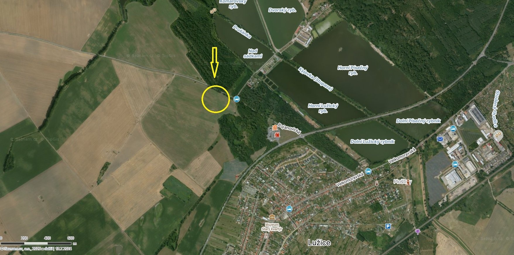 Parcela 2020-58 umístění