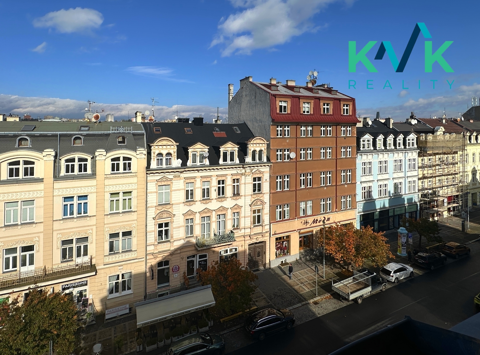 Výhled na Moskevskou, směr centrum