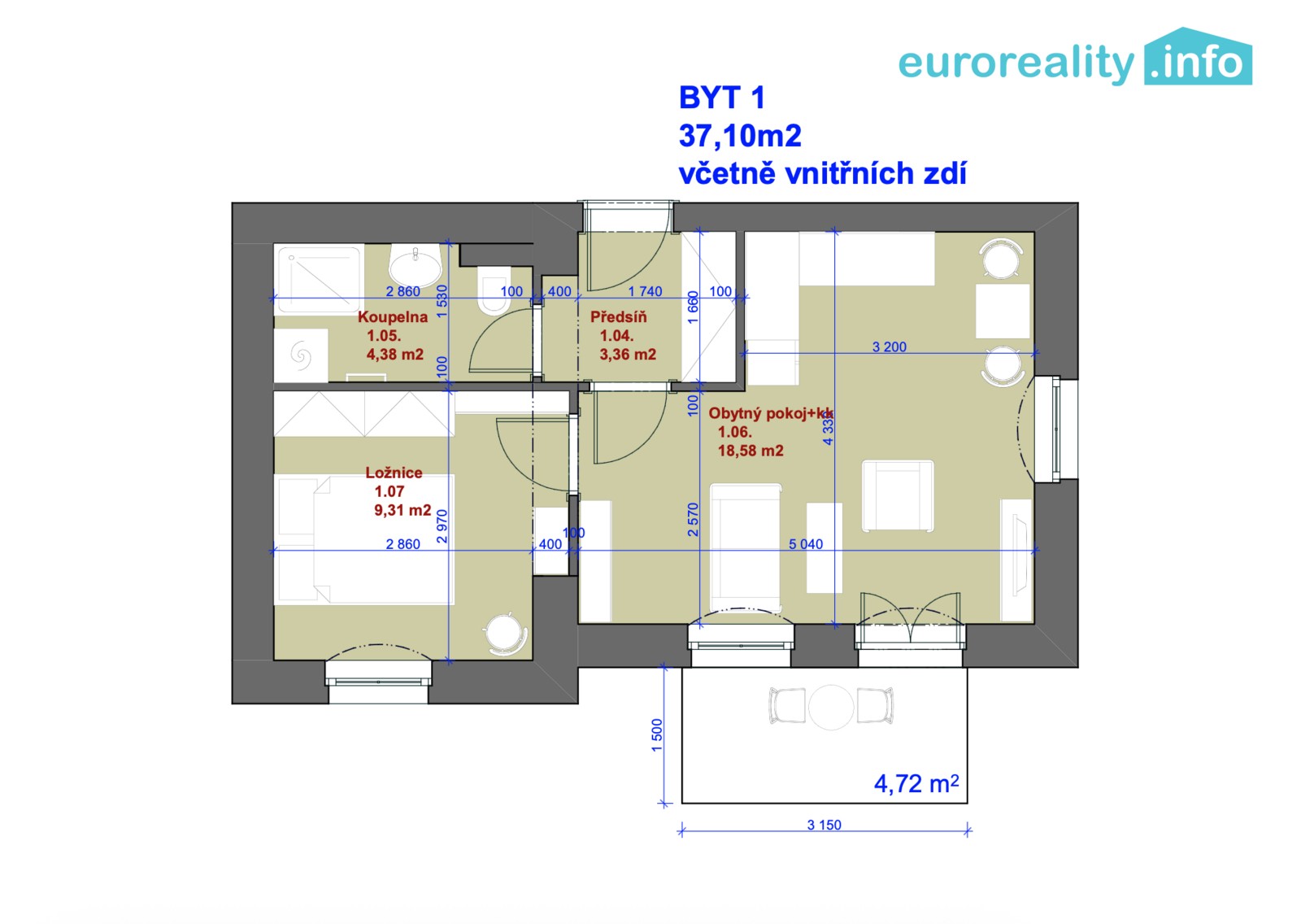 Prodej bytu 2+kk Mariánské Lázně 4 470 000 Kč, foto 2