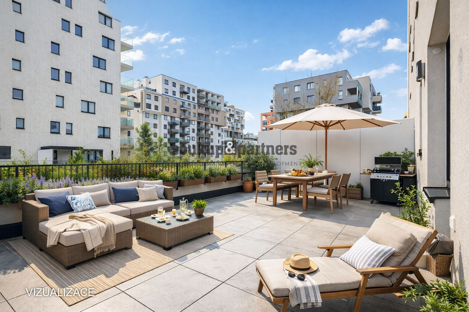 vizualizace možného využití terasy