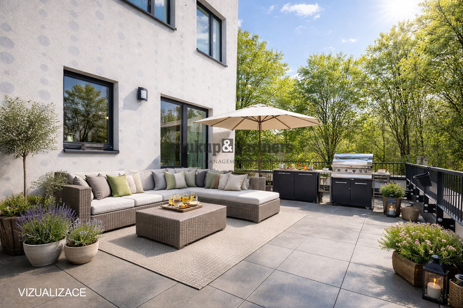 vizualizace možného využití terasy