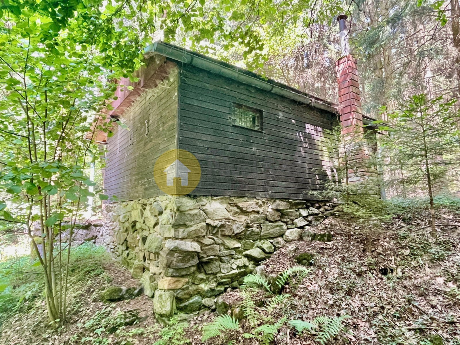 Pohled na chatu a okolí