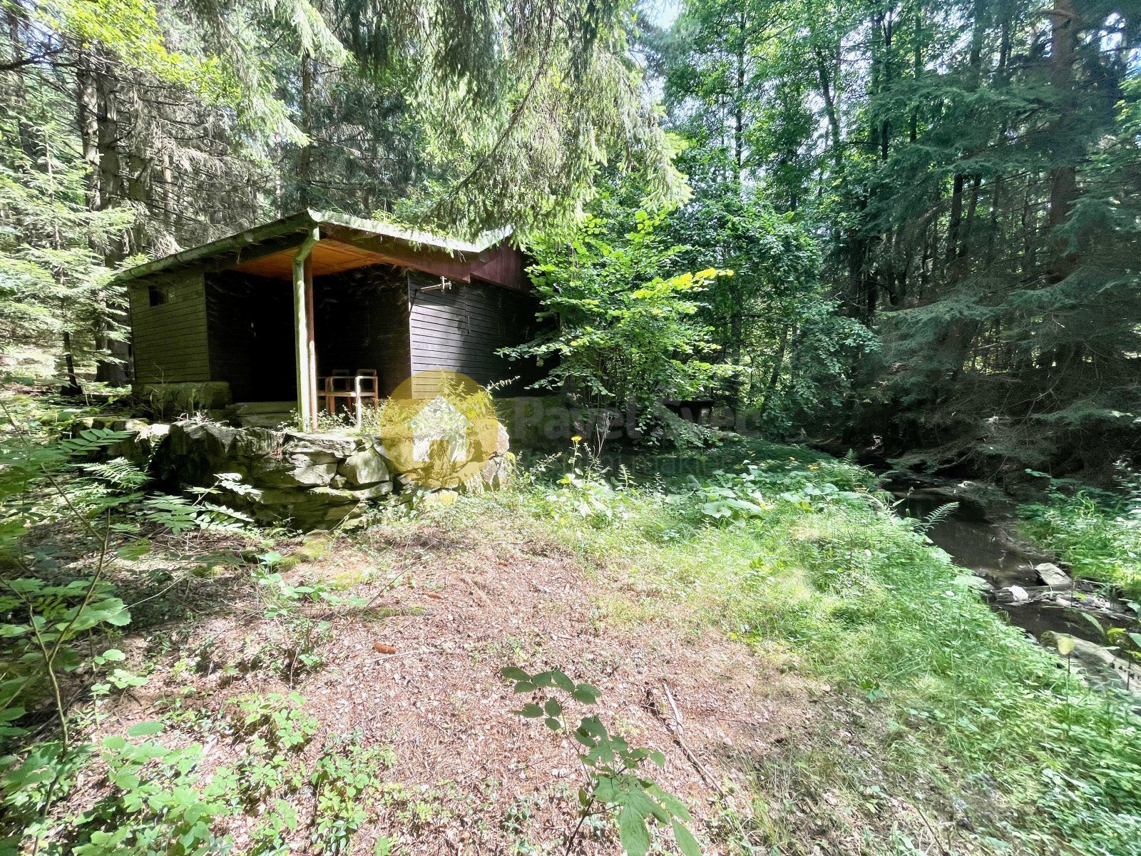 Pohled na chatu a okolí