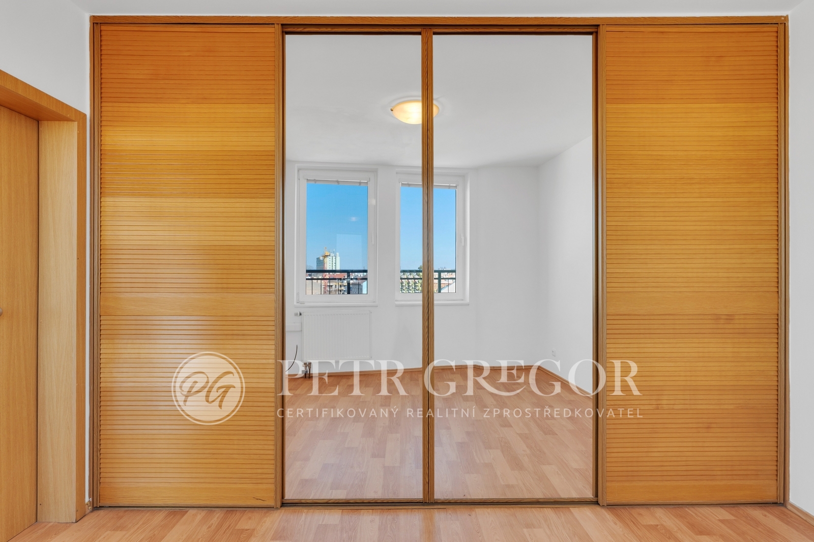 Skříň a průchod do koupelny z ložnice