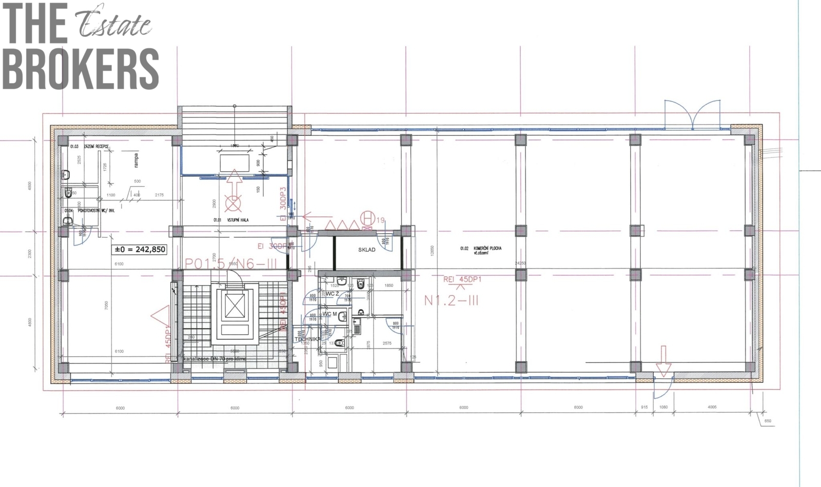 plánek Průběžná přízemí