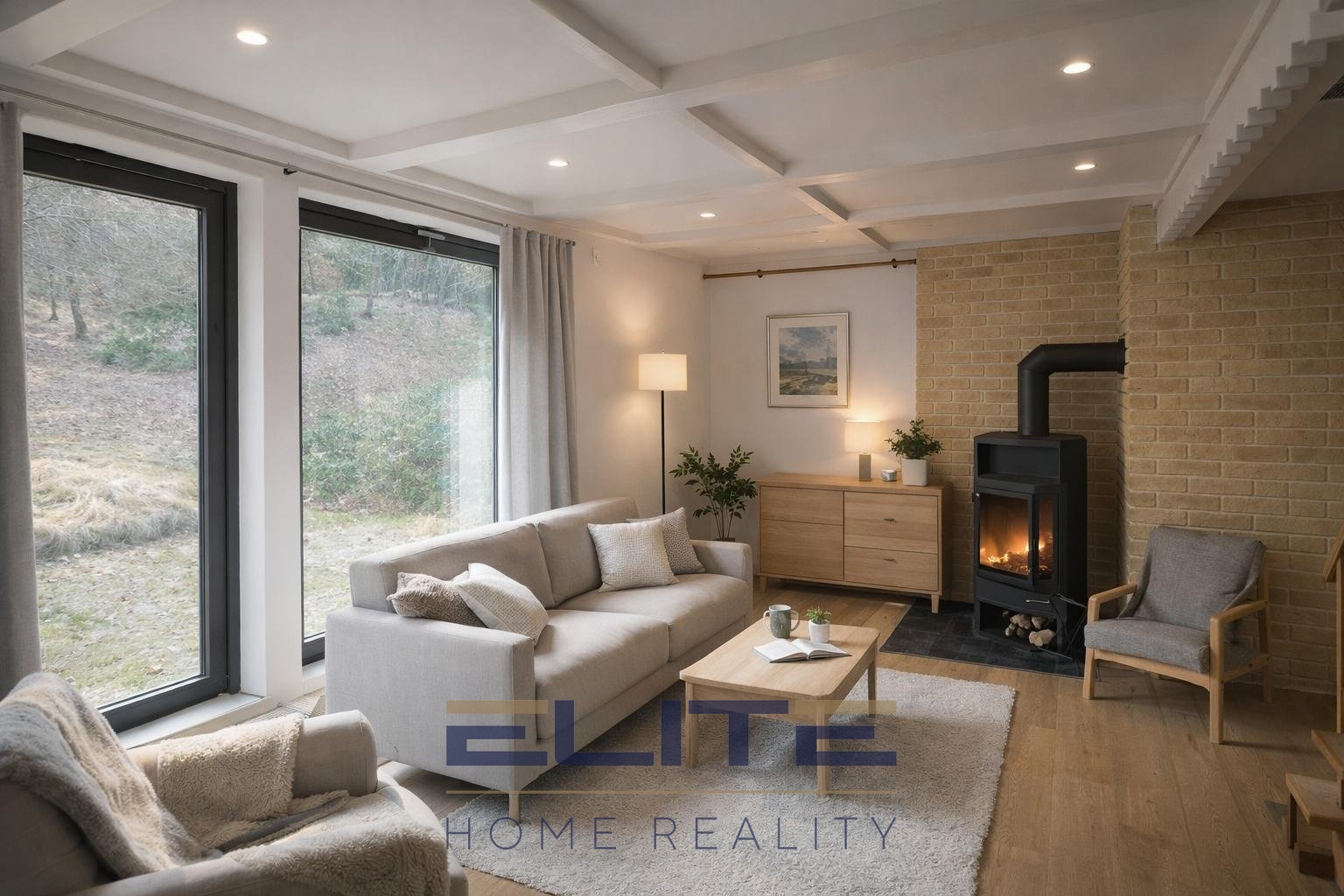 Vizualizace obývací pokoj