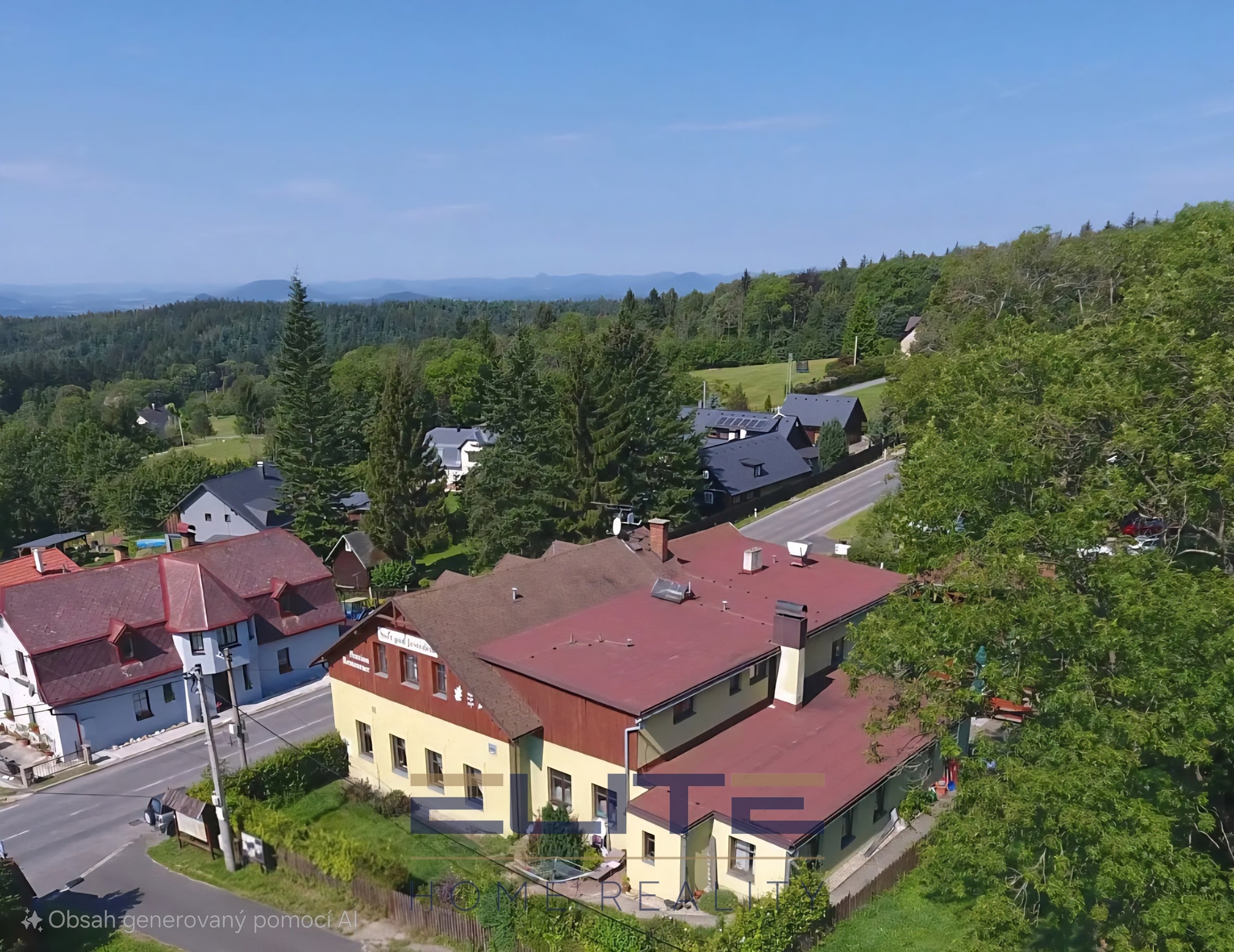 Pohled  na penzion