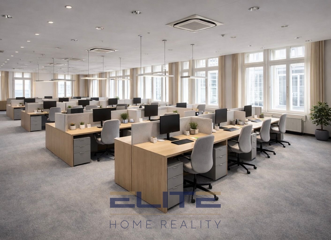 Vizualizace open office- call centrum