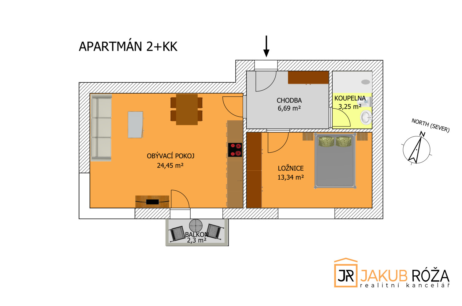 Půdorys apartmánu