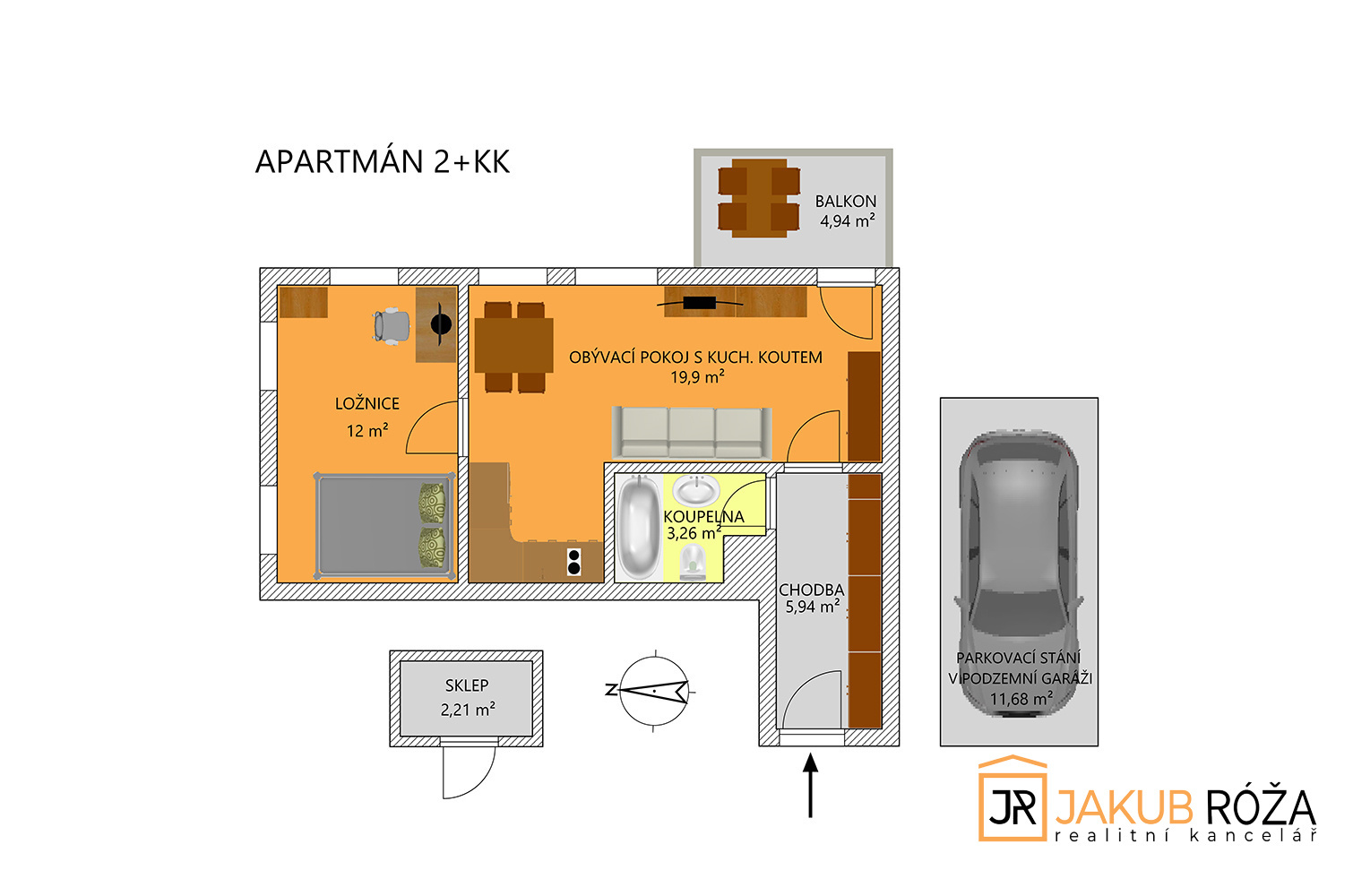Půdorys apartmánu