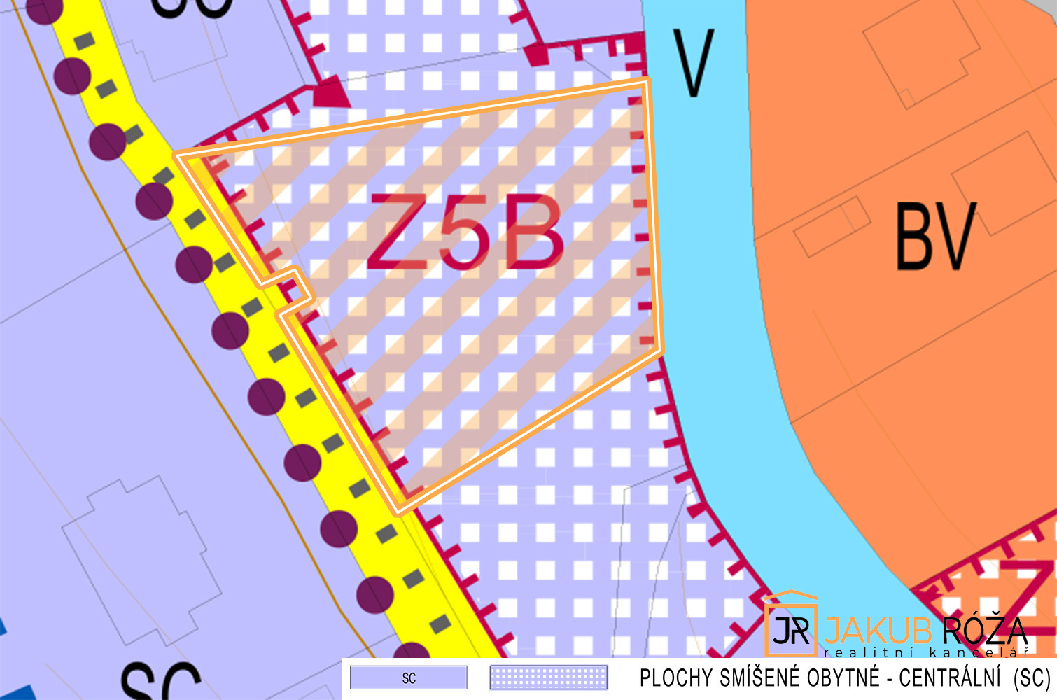 Pozemek dle územního plánu