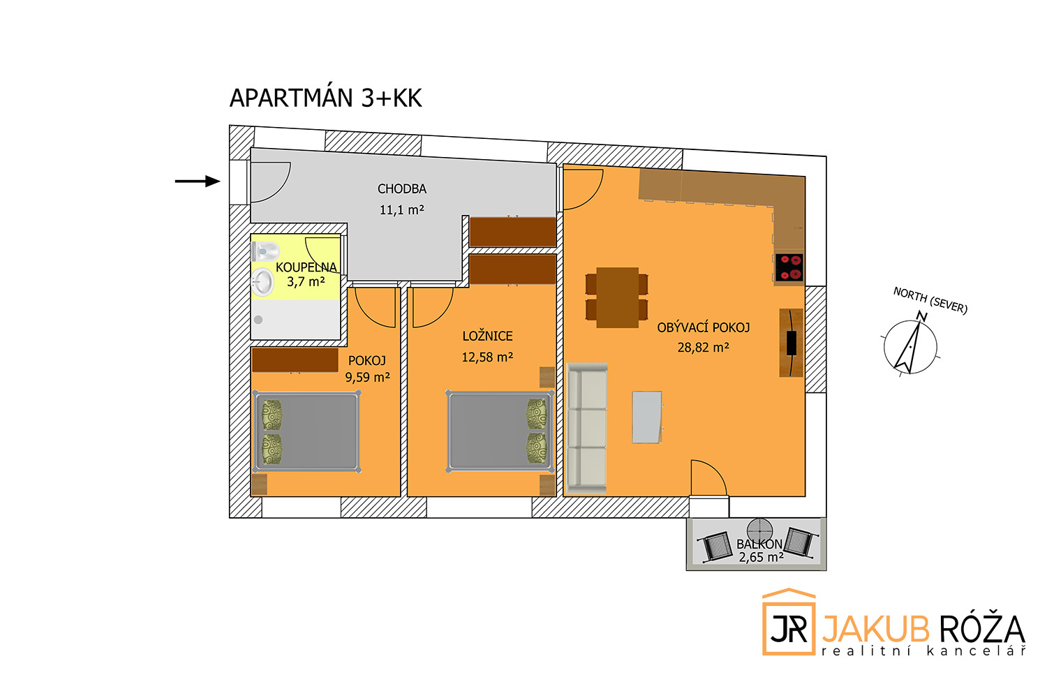 Půdorys apartmánu