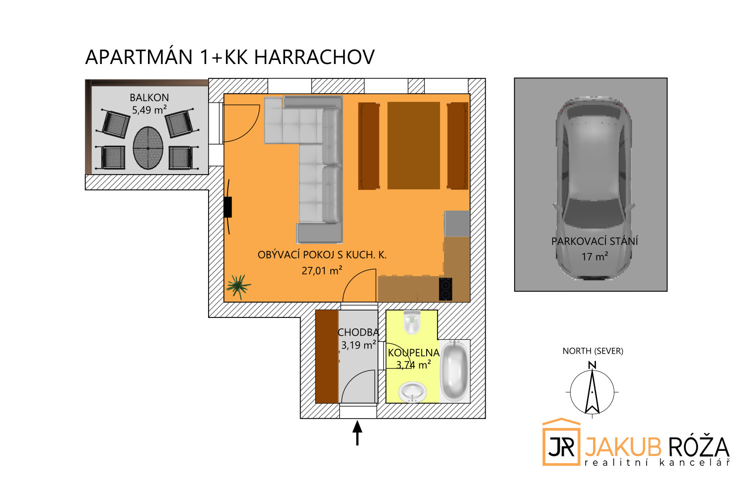 Půdorys apartmánu