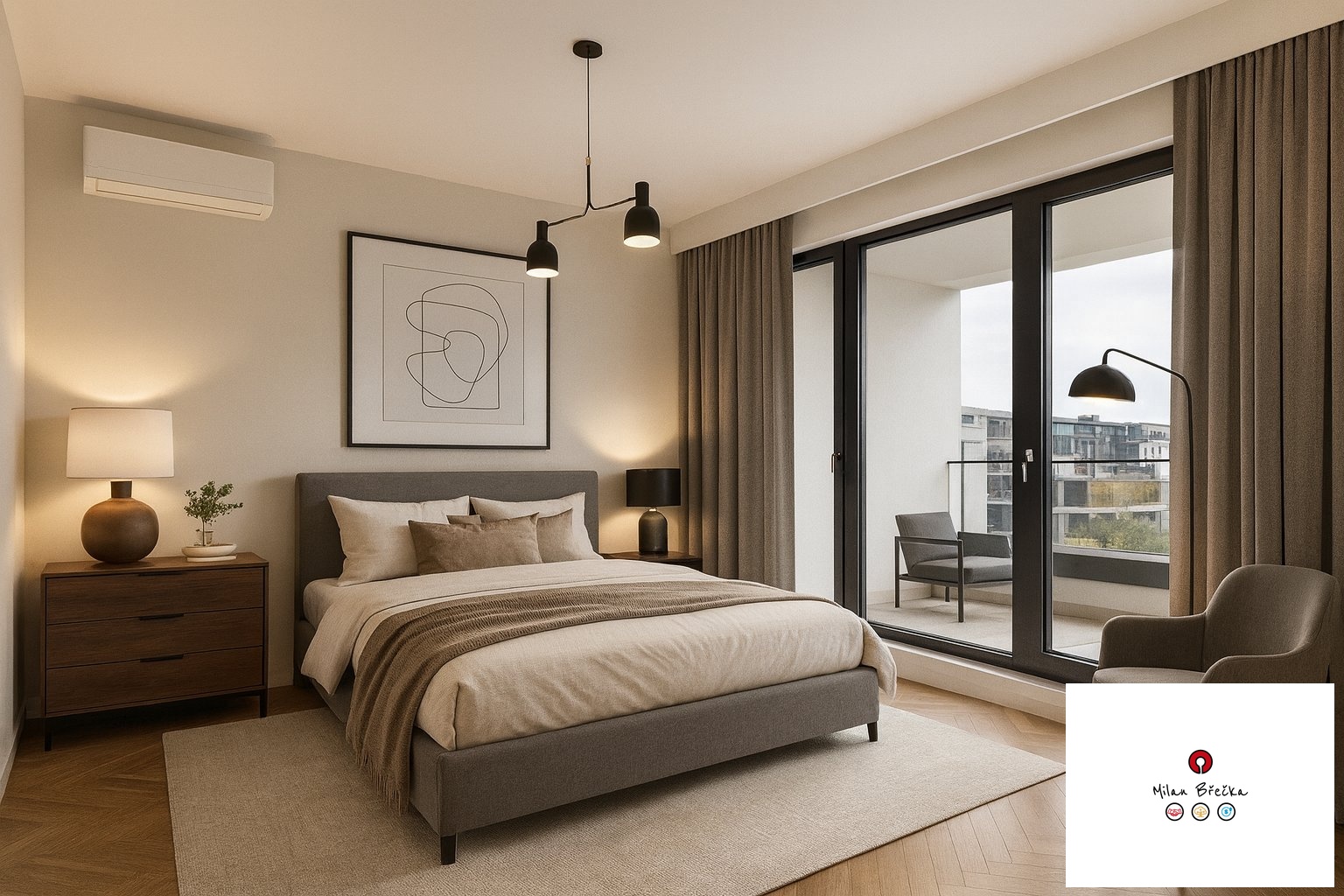 vizualizace ložnice