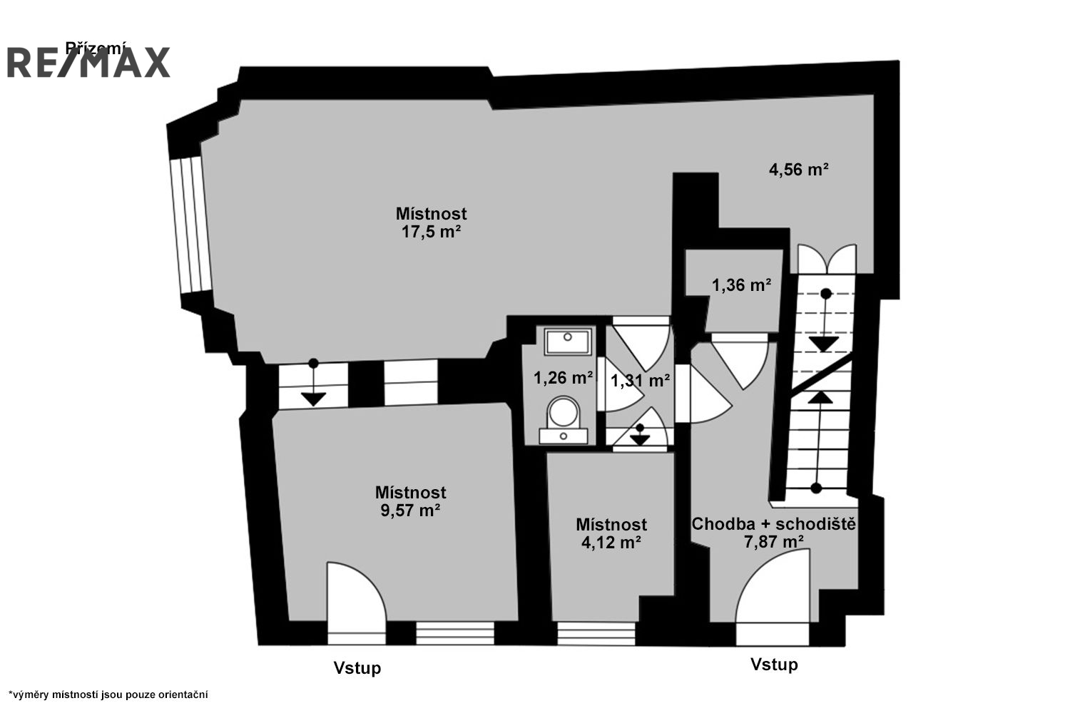 Orientační půdorys přízemí (1. NP)