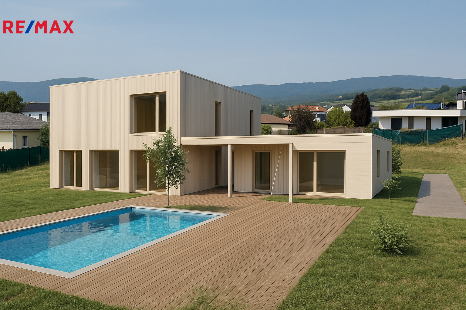 vizualizace umístění projektované stavby do terénu