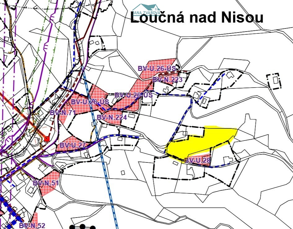 UP výkres Loučná inž sítě ozn
