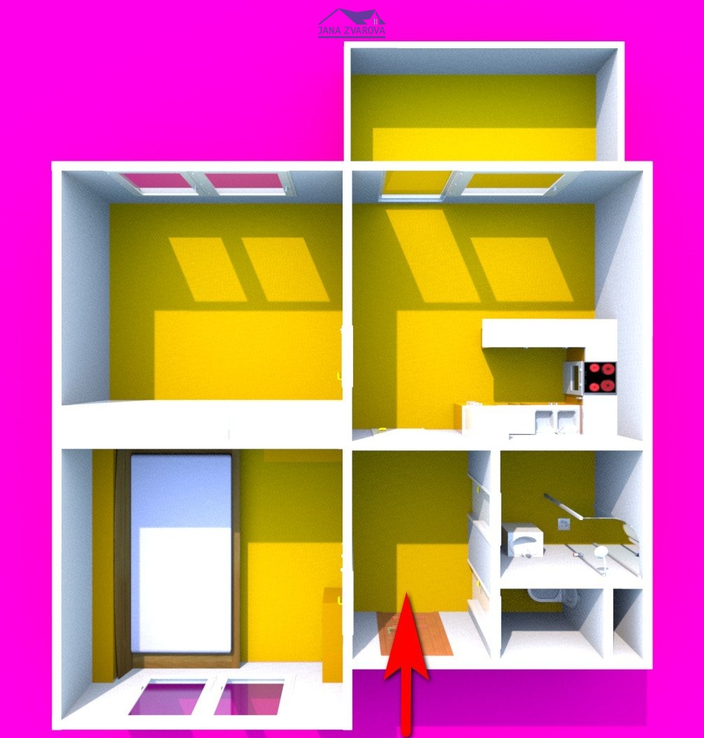 3D LYTLE 3kk pudorys Harrachov