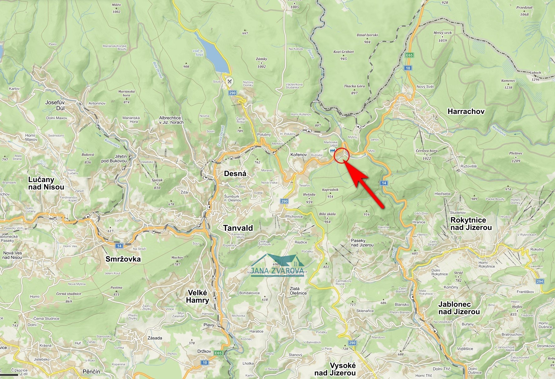 Mapa lokalita