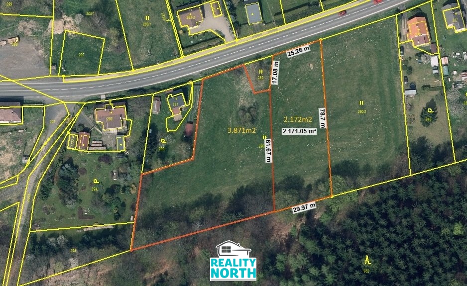 Možně  rozdělení zbytku pozemku