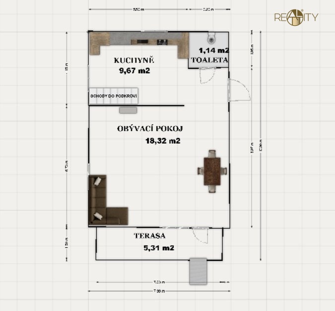 půdorys přízemí Vížka