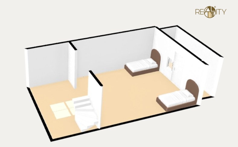 půdorys podkroví Vížka 3D