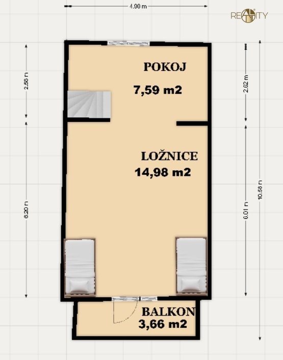 půdorys podkroví Vížka