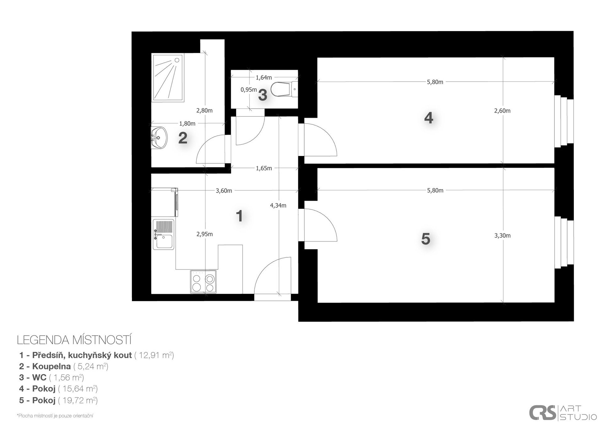 2D půdorys s kótami