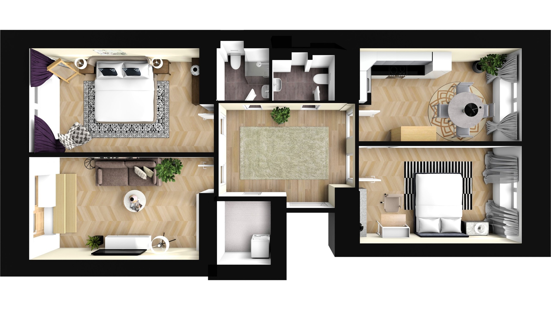 3D půdorys - Lesnická