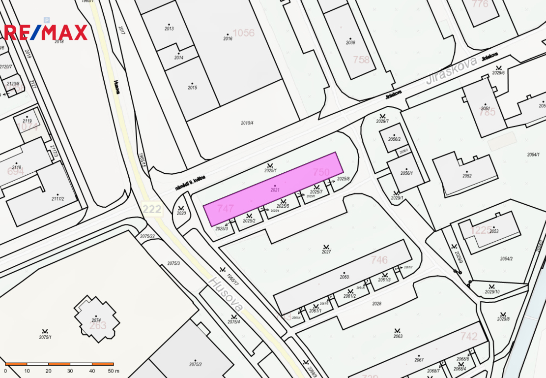 Snímek z katastrální mapy