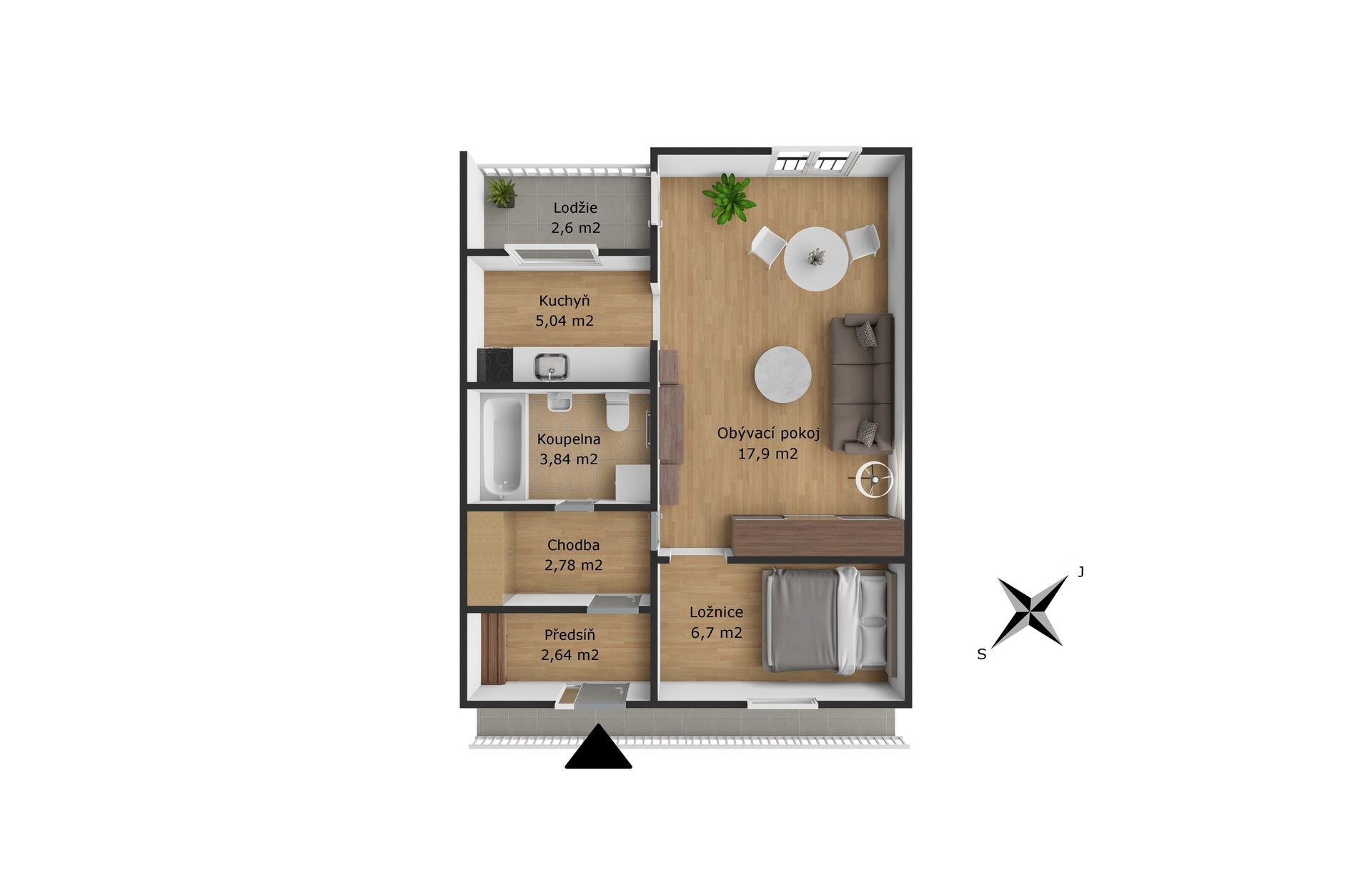 půdorys bytové jednotky