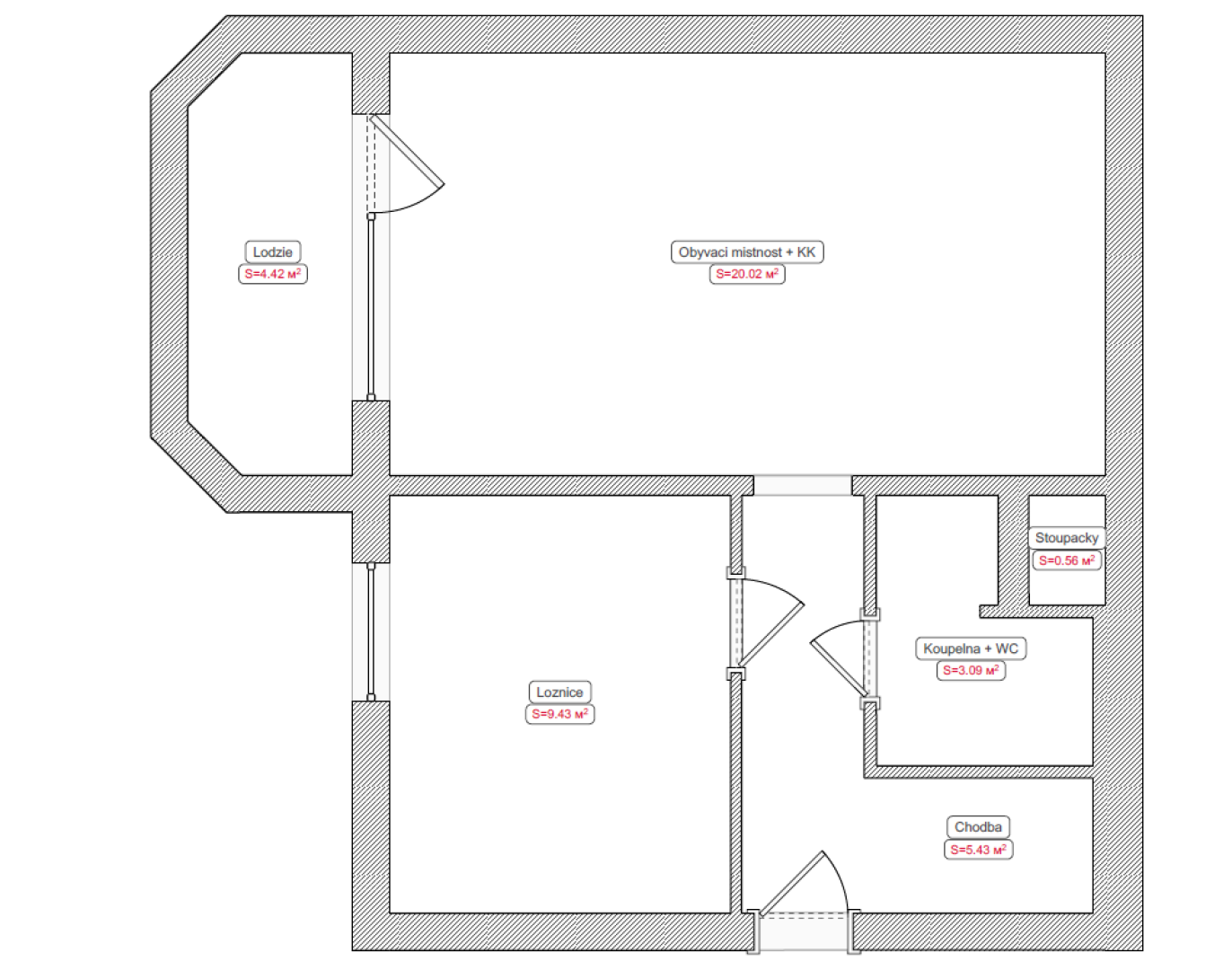 půdorys - orientační m2