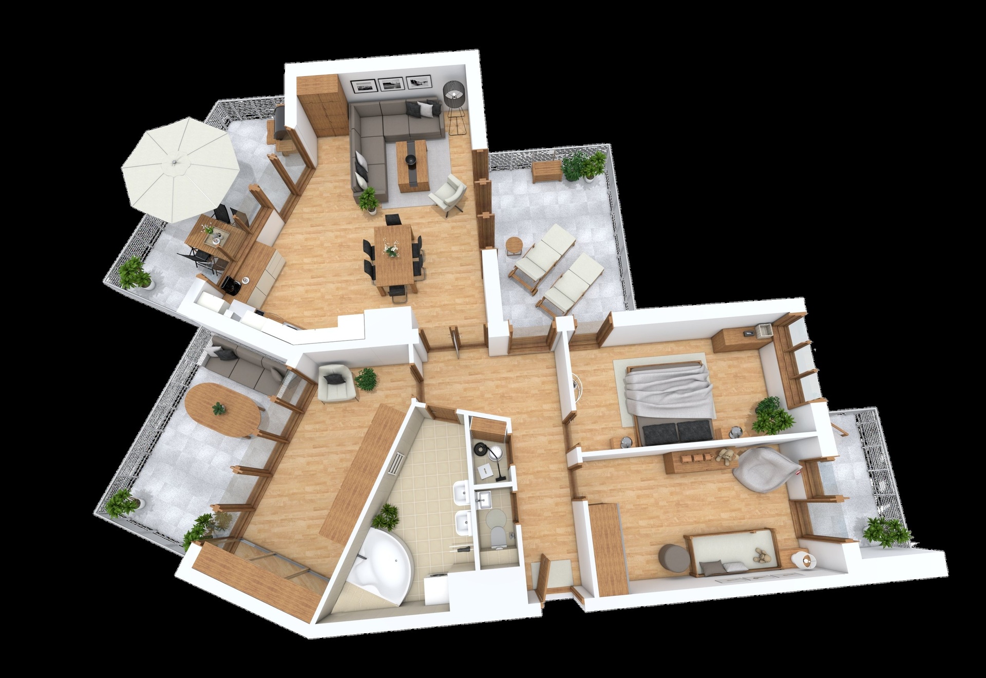 Půdorys 3D bez popisu