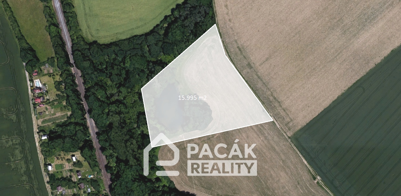 označený pozemek rybník