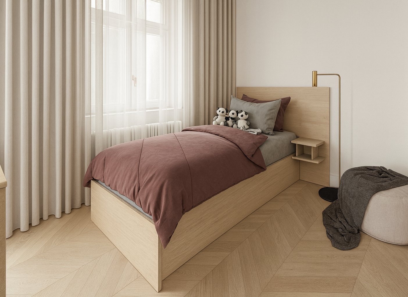 KAR5_vizualizace navrhované dispozice_A4.5 pokoj host dítě