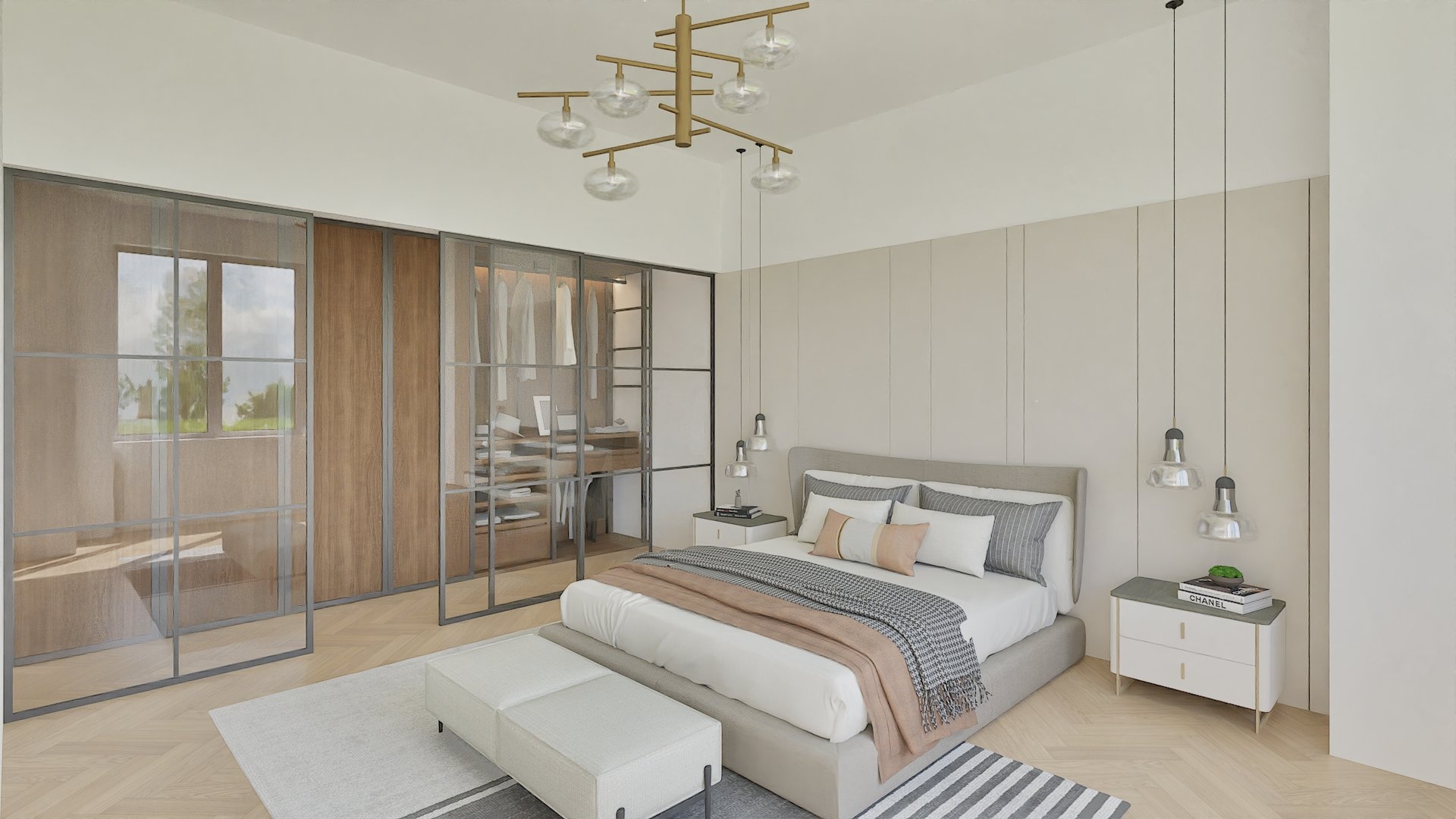 vizualizace ložnice