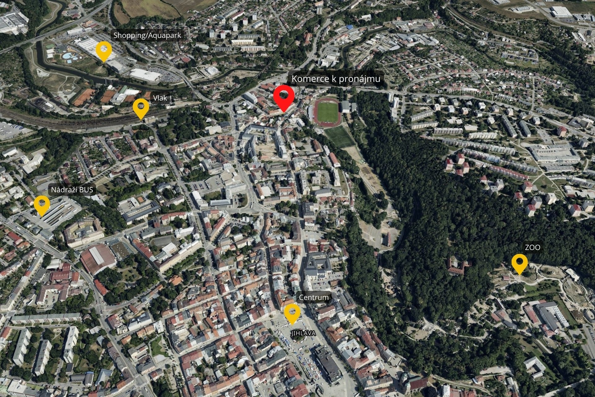 Mapa komerce Jihlava