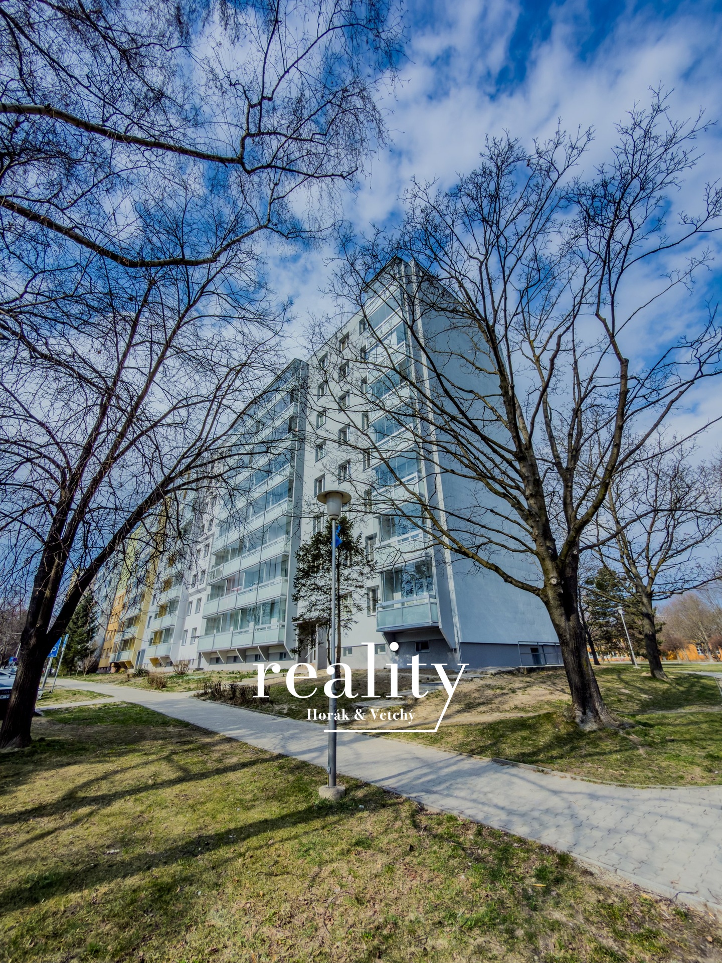 Pohled z místní zeleně