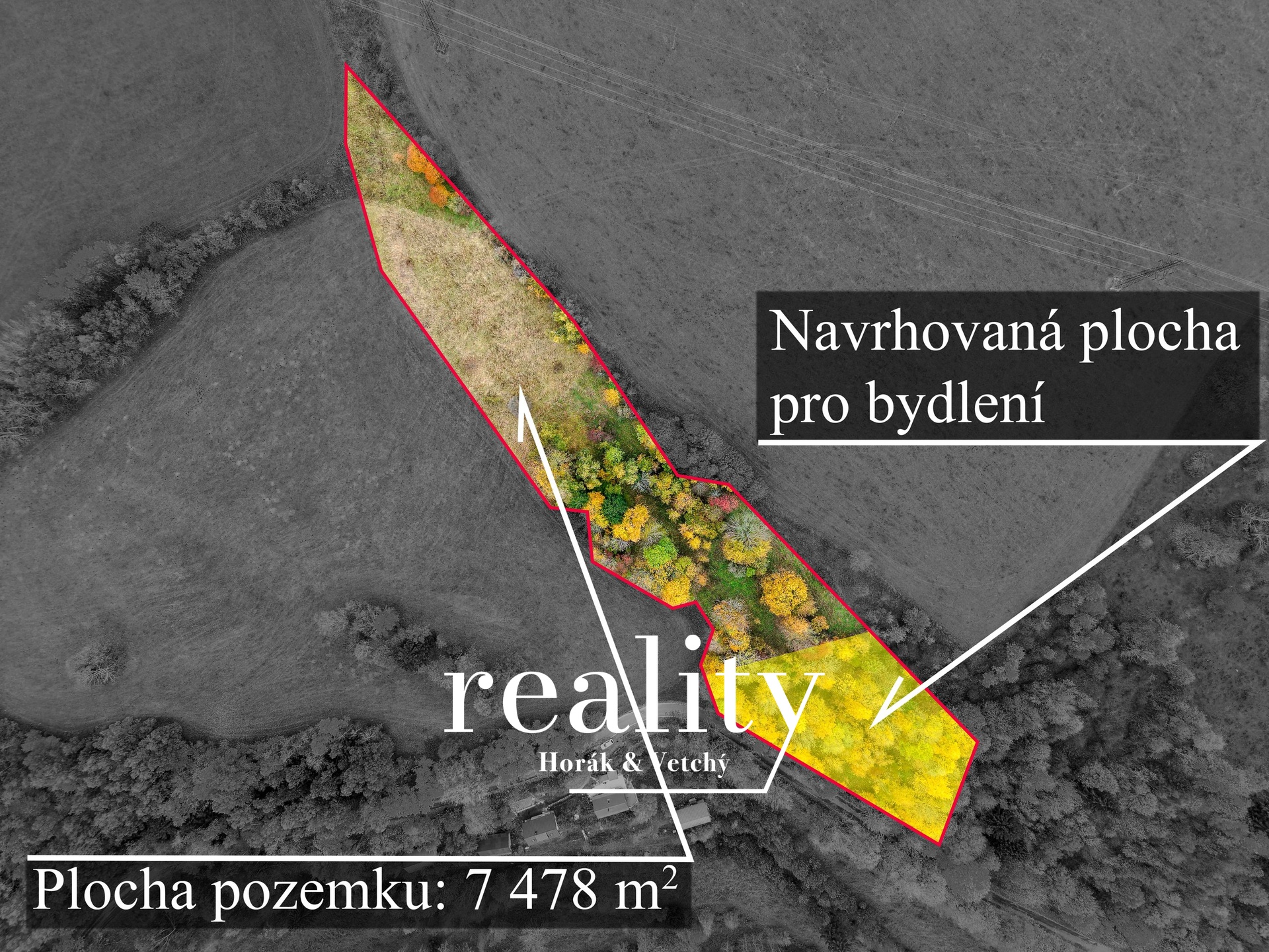 část pozemku určená pro bydlení podle ÚZ