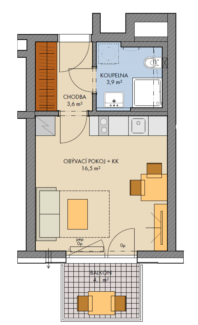 Přesná dispozice bytu