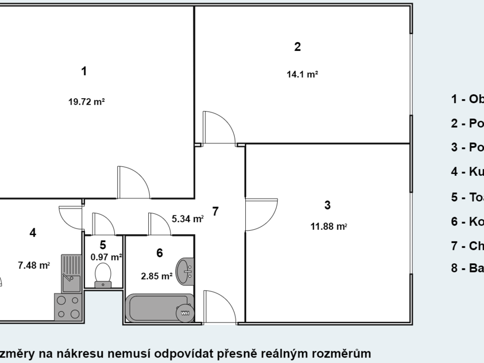 Prodej bytu 3+1 72 m², Hronov