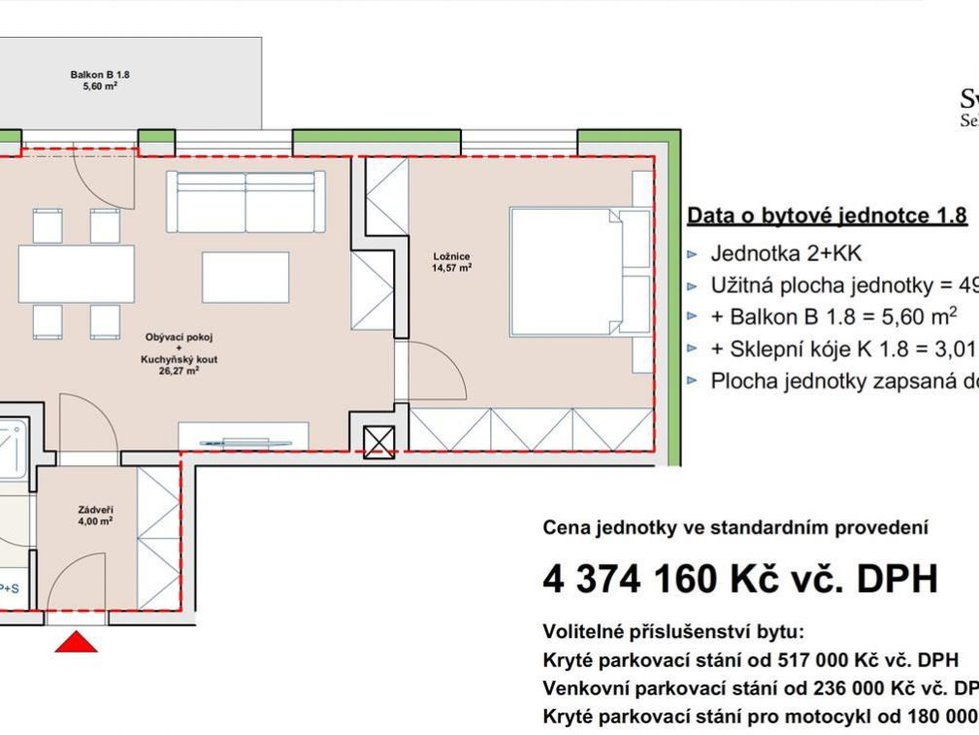 Prodej bytu 2+kk 49 m², Liberec