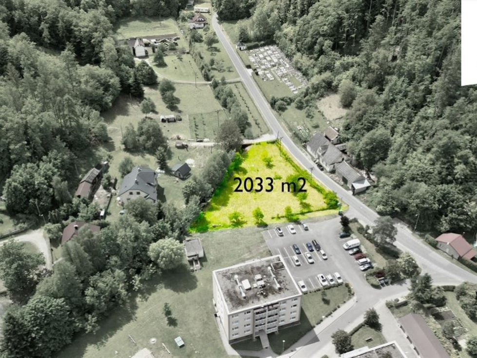 Prodej stavební parcely 2033 m², Oskava