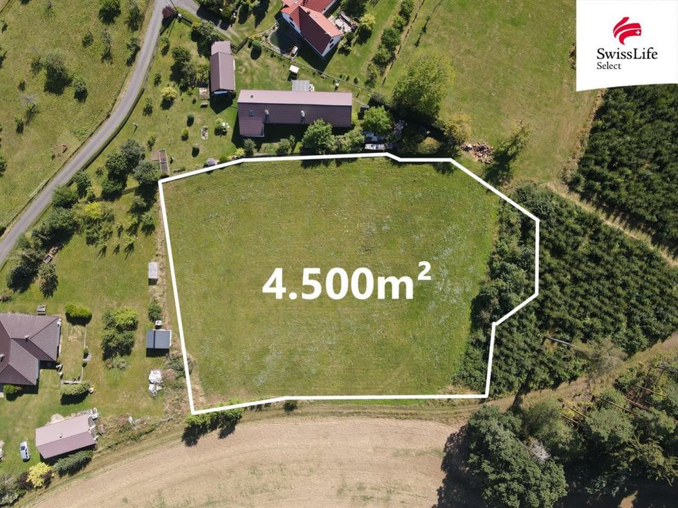 Prodej stavební parcely 4500 m², Načešice