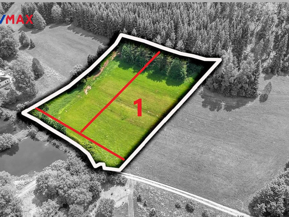 Prodej stavební parcely 3672 m², Červená Voda