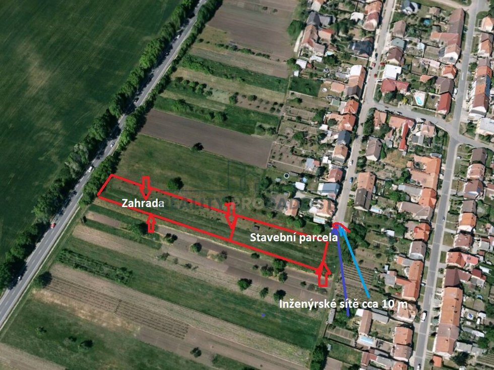 Prodej stavební parcely 4274 m², Lužice