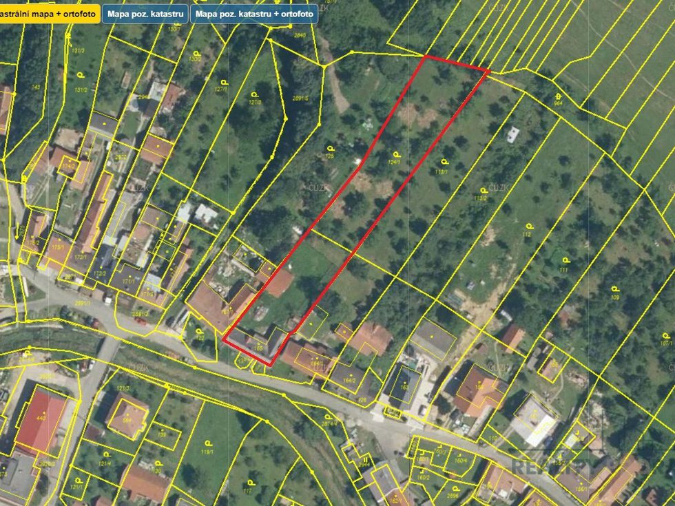 Prodej stavební parcely 2622 m², Bystřice pod Lopeníkem