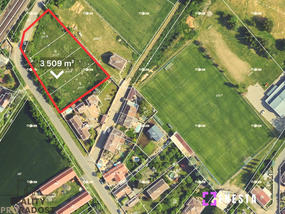 Prodej stavební parcely 3509 m², Kutná Hora